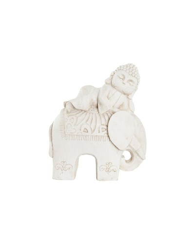 Prydnadsfigur DKD Home Decor Antikbehandlad Elefant Vit Orientalisk Magnesium (42 x 24 x 46 cm)