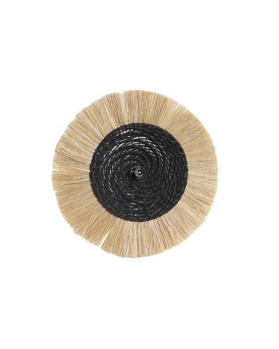 Muurlamp DKD Home Decor Natuurlijk Zwart Koloniaal Ijzer 220 V 25 W Jute (42 x 9 x 42 cm)