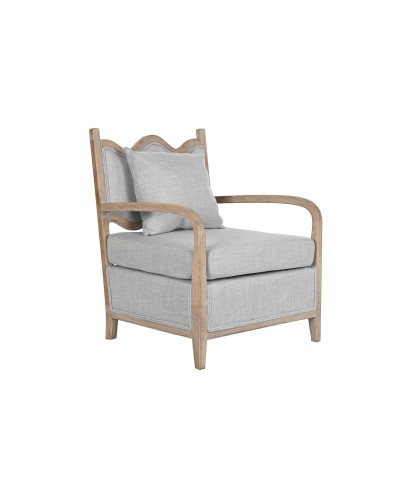 Sillón DKD Home Decor de Abeto Gris Claro, Dimensiones: 66 x 70 x 88 cm
