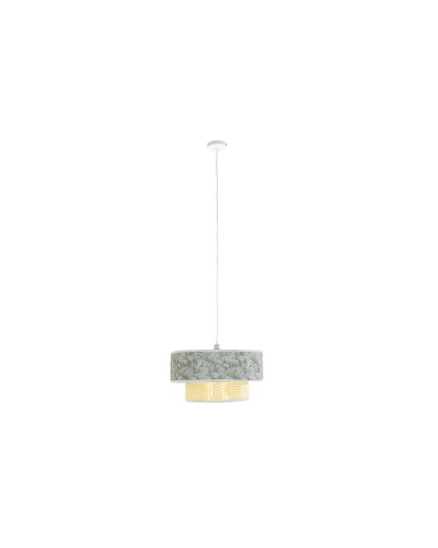 Plafondlamp DKD Home Decor Natuurlijk Zwart Polyester Wit Groen 40 W 50 W (46 x 46 x 25 cm)