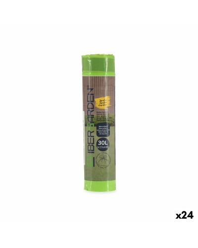 Sacchetti Spazzatura Polietilene Verde, 24 Unità da 30 Litri