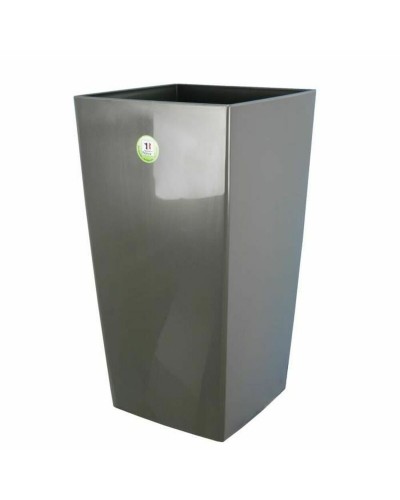 Macetero Cuadrado Riviera Nuance Gris 38x38x69cm, Plástico, Capacidad 67L
