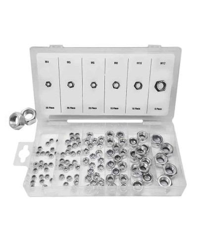 BENSENTOOLS Sechskantmuttern Set 100 Stk. - Sortierte Größen
