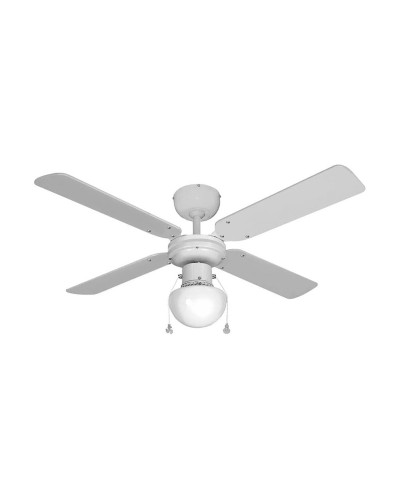 Plafondventilator met licht EDM 33800 Caribe Wit 50 W