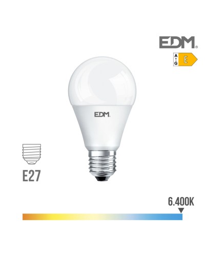 Ampoule LED EDM 20 W E27, 6400 K - Luminosité 2100 Lm, Diamètre 6,5 cm, Hauteur 12,5 cm
