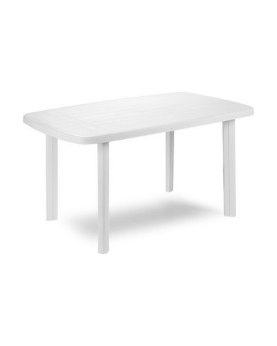 Table de Jardin Blanche Progarden 72x137cm Résine Résistante
