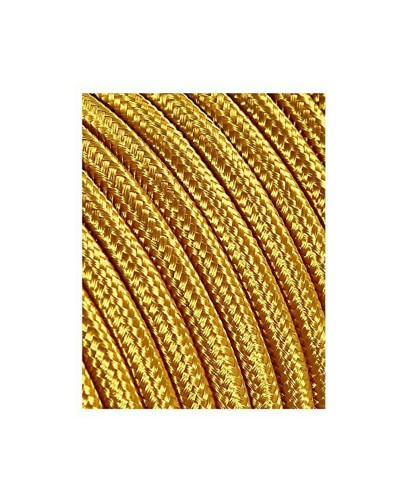 Câble EDM C12 2x0,75 mm Or Textile | Longueur 5 m
