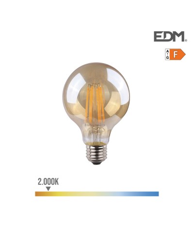 LED-lampa EDM Vintage F 8 W E27 720 Lm Ø 8 x 12 cm (2000 K)