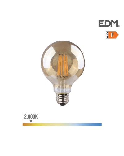 Ledlamp EDM F 8 W E27 720 Lm Ø 9,5 x 14 cm (2000 K)