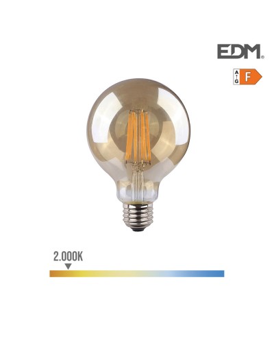 LED-lamppu EDM Vintage F 8 W E27 720 Lm 12,5 x 17 cm Ø 12,5 x 17 cm (2000 K)