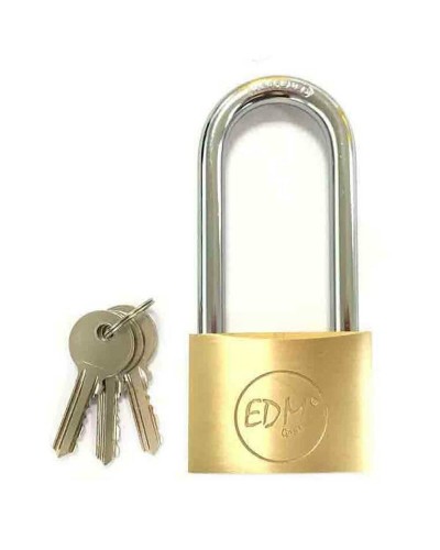 Cadenas à clé Edmund, en laiton, pour porte ou garage
