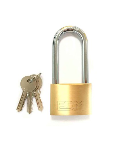 Lucchetto in ottone EDM a chiave, forma rotonda