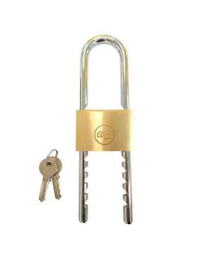 Cadenas Réglable en Laiton EDM avec Clé - Sécurité Antivol Durable
