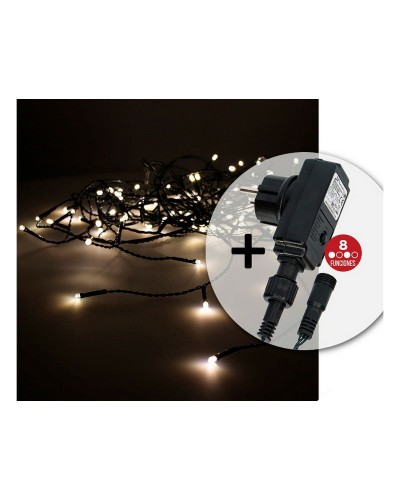 Guirlande Lumineuse LED Glaçon 200x50cm, Blanc Chaud, EDM Easy-Connect
