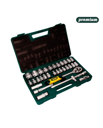 Mota Set di Chiavi a Bussola 1/2" 32 Pezzi, Strumenti Professionali per Meccanici, Riparazioni e Fai-Da-Te