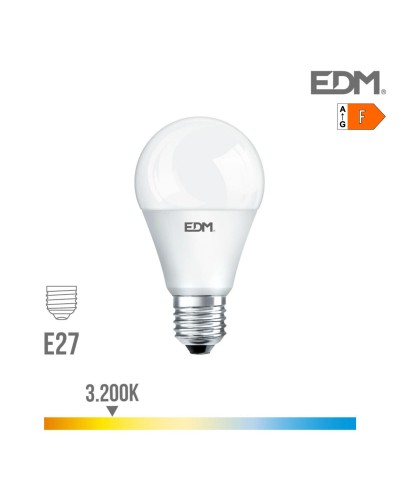 Bombilla LED Edison F17 17W E27, 1800 lúmenes, 3200K, Ø6,5x12,5cm
