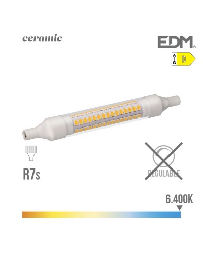 Lampadina LED EDM Lineare R7s 9W - 6400K - 1100 Lm - Ø1,5 x 11,8 cm