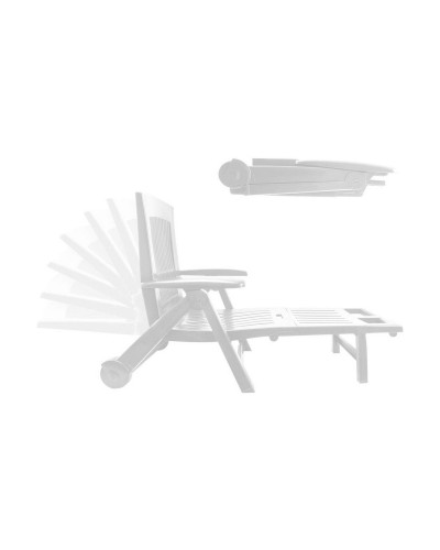 Solstol IPAE Progarden Zircone Opvouwbaar Met wieltjes Wit Polypropyleen (72 x 195 x 101 cm)