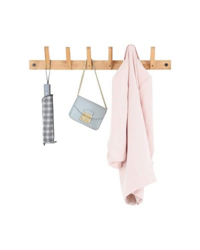Porte-manteau mural Domopak Living en bambou, 75 x 12 x 12 cm, Organisateur pratique.
