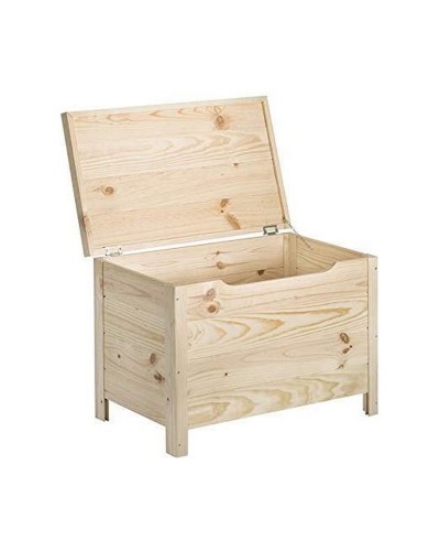 Baule Astigarraga Pino Marrone 70x48x40 cm, Perfetto per Riporre e Decorare