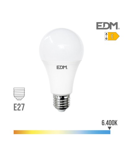 Bombilla LED EDM de 24W E27, 6400K, 2700lm, Ø 7 x 13,6 cm
