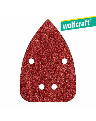 Papier abrasif Wolfcraft Grain 80, 96x136mm pour le ponçage et le polissage
