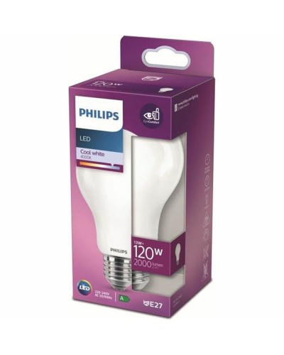 Bombilla LED Philips D120 13W E27, 2000 lm, 7x12 cm, Blanco Cálido 4000K
