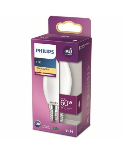 Lampadina LED Philips Candela 6,5W (60W equivalente) E14, 806lm, 3,5x9,7cm, 2700K