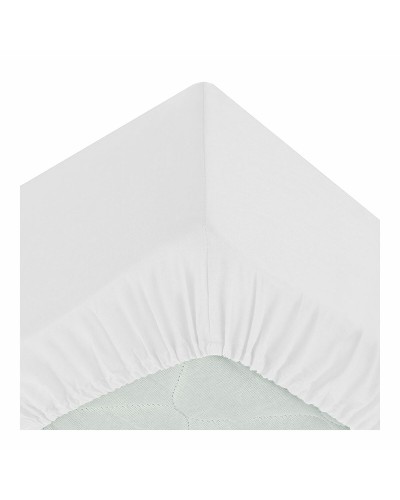 Sábana Bajera Ajustable Atmosphera Blanco, 140x190 cm, Suave y Transpirable.
