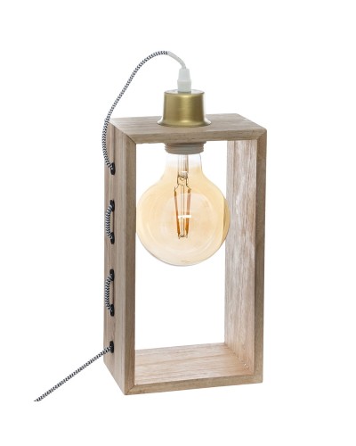 Pöytälamppu Atmosphera Puu Ruskea 25 W 220-240 V