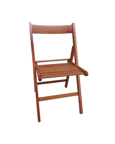 Klappstuhl aus Buchenholz Kirsche für Innen- und Außenbereich (79 x 42,5 x 47,5 cm)
