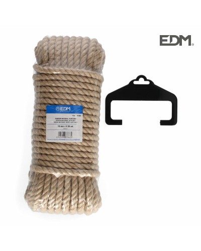 Cuerda de Yute Trenzada EDM 20m: Resistente, Versátil para Jardinería y Artesanía
