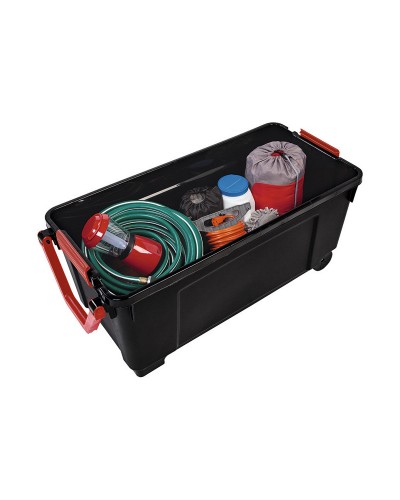 Cassetto Contenitore Iris 170L - Nero/Rosso - 49x103x50 cm