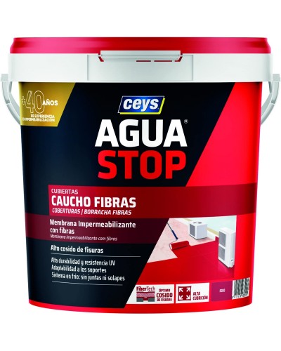 Ceys Aguastop Abdichtung Rot Kautschuk, 5 kg
