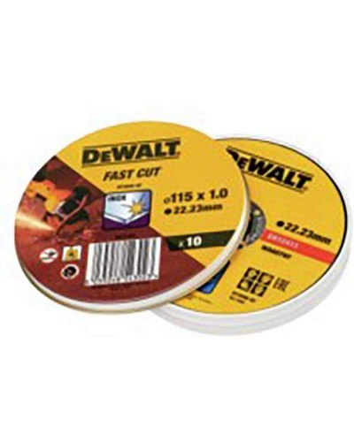 DeWalt Trennscheibe Fast Cut 10P, 115 mm x 1 mm x 22,23 mm, für schnellen Schnitt

