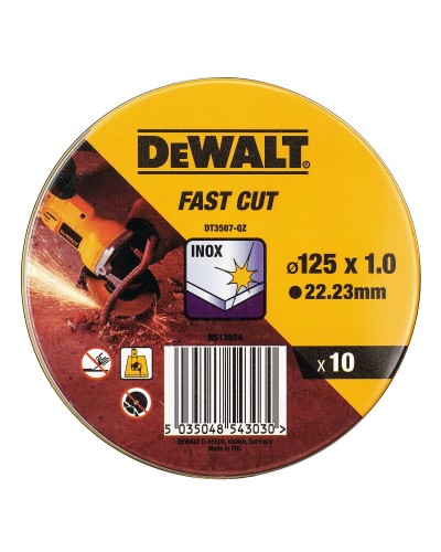 Snijschijf Dewalt Fast Cut dt3507-qz 10 Stuks 115 x 1 x 22,23 mm