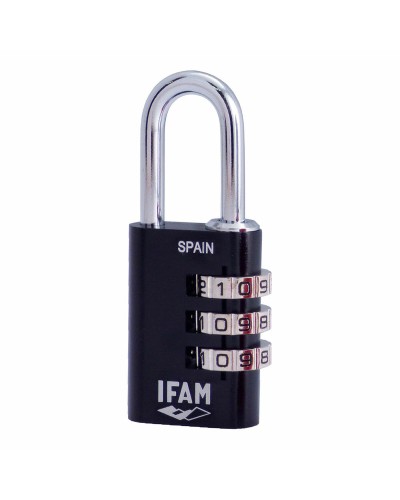 Combinatieslot IFAM Combi30 Zwart Aluminium Chroomstaal (3 cm)