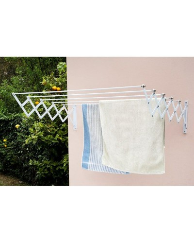 Utdragbart klädstreck Aluminium 120 x 70 x 23 cm