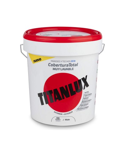 Peinture Lavable Titanlux Émulsion Mate Blanche 15 L
