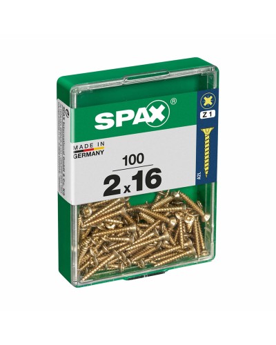 Viti SPAX a Testa Piatta, 100 pz da 2x12, 2x16, 2x16 mm