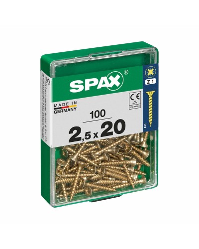 Schroefdoos SPAX Houten schroef Platte kop (2,5 x 20 mm)