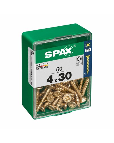 Viti per legno SPAX a testa piatta da 4 x 30 mm per fissaggi efficaci