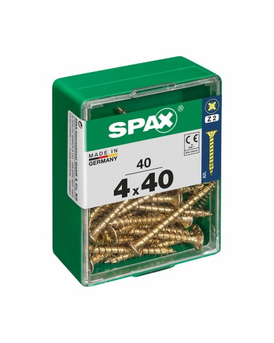 SPA 4003530021961 Tornillos para madera SPAX Cabeza avellanada, 4,0 x 40 mm
