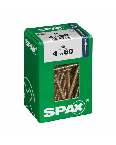 Ruuvilaatikko SPAX Puuruuvi Litteä pää (4,5 x 60 mm)