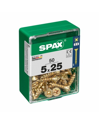 SPAXX Countersunk Head Wood Screws | 5 x 25 mm | Reliable Fastening for Wood Projects

