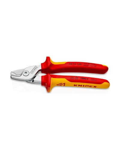 Tenazas pelacables Knipex 9516160sb, 160 mm, para cables aislados.
