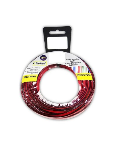 Câble Audio EDM 0,75 mm² Rouge/Noir - 50 m - Pour Connexions Audio
