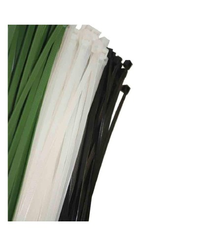 Colliers de Serrage Nylon EDM, 300 mm x 4,8 mm, Blanc, Lot de 100
