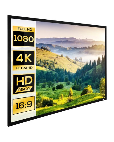 100 Inch Projector Screen 16:9/4:3, Wall Projection Screen Compatible with LED and LCD Projectors for Home or Office