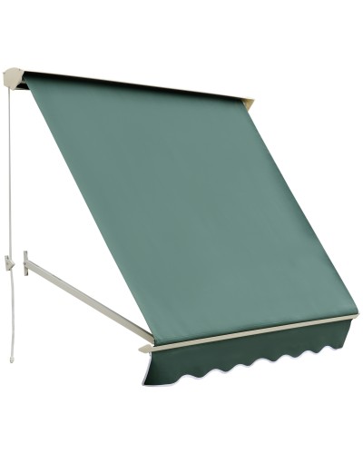 Drop Awning with Roller and Adjustable Angle 0-120°, 180x70cm, Green